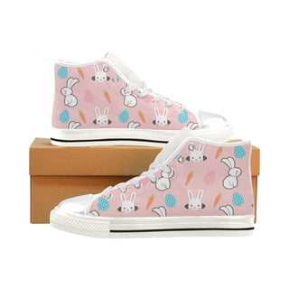 Rabbit White High Top Canvas Shoes for Kid - TeeAmazing