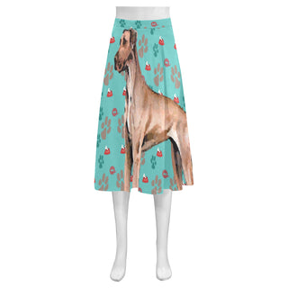 Smart Great Dane Mnemosyne Women's Crepe Skirt (Model D16) - TeeAmazing
