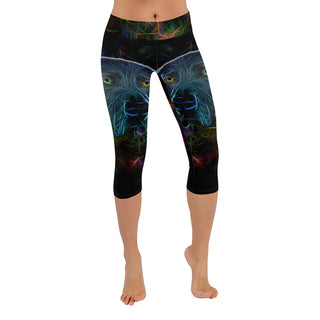 Weimaraner Glow Design 2 Low Rise Capri Leggings (Invisible Stitch) (Model L08) - TeeAmazing