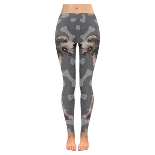 Irish Wolfhound Dog Low Rise Leggings (Invisible Stitch) (Model L05) - TeeAmazing