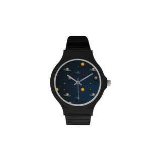 Planet Pattern Unisex Round Plastic Watch - TeeAmazing