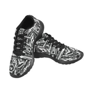 Biker Engine Black Sneakers Size 13-15 for Men - TeeAmazing