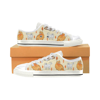 Exotic Longhair White Women's Classic Canvas Shoes - TeeAmazing