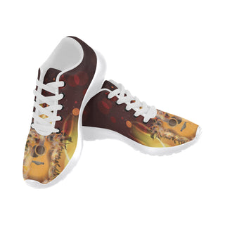 Guitar Lover White Sneakers for Women - TeeAmazing