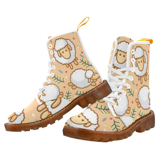 Sheep White Boots For Men - TeeAmazing