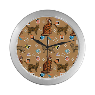 Bengal Cat Silver Color Wall Clock - TeeAmazing