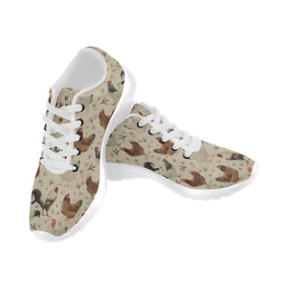 Chicken White Sneakers for Men - TeeAmazing