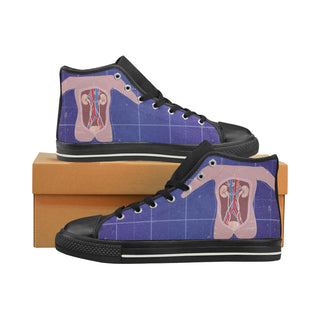 Anatomy Black High Top Canvas Women's Shoes/Large Size - TeeAmazing