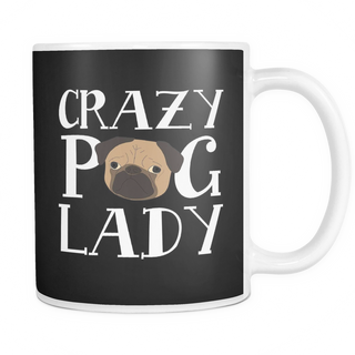 Crazy Pug Lady Dog Mugs & Coffee Cups - Pug Coffee Mugs - TeeAmazing