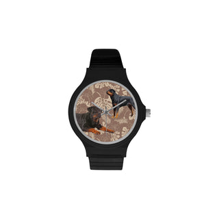 Rottweiler Lover Unisex Round Plastic Watch - TeeAmazing