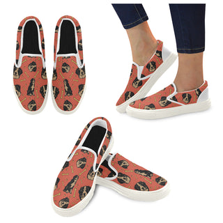 Bouviers White Women's Slip-on Canvas Shoes - TeeAmazing