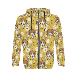 Beagle All Over Print Full Zip Hoodie for Men - TeeAmazing