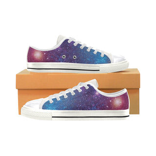 Galaxy White Canvas Women's Shoes/Large Size - TeeAmazing