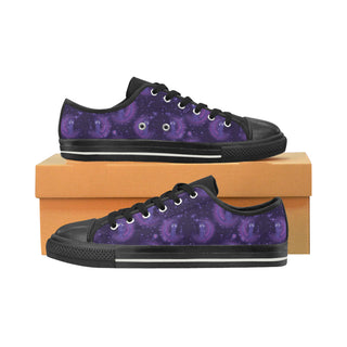 Luna Pattern Black Low Top Canvas Shoes for Kid - TeeAmazing