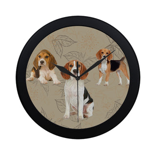 Beagle Lover Black Circular Plastic Wall clock - TeeAmazing