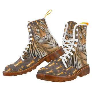 Tiger White Boots For Men - TeeAmazing