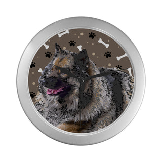 Keeshond Silver Color Wall Clock - TeeAmazing