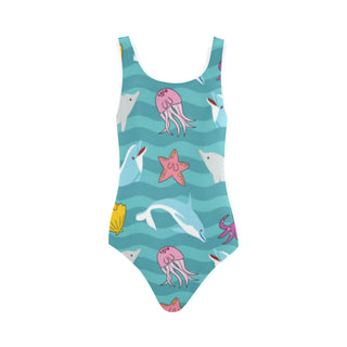 Dolphin Vest One Piece Swimsuit - TeeAmazing