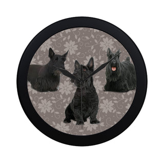 Scottish Terrier Lover Black Circular Plastic Wall clock - TeeAmazing