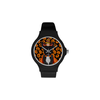 French Bulldog Halloweeen Unisex Round Plastic Watch - TeeAmazing