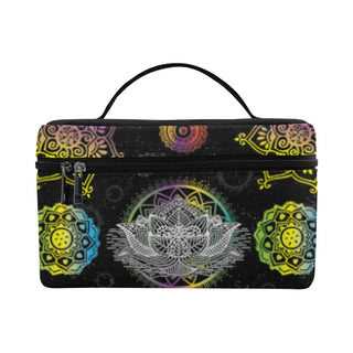 Lotus and Mandalas Cosmetic Bag/Large - TeeAmazing
