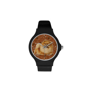 Pomeranian Dog Unisex Round Plastic Watch - TeeAmazing