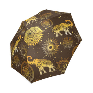Elephant and Mandalas Foldable Umbrella - TeeAmazing