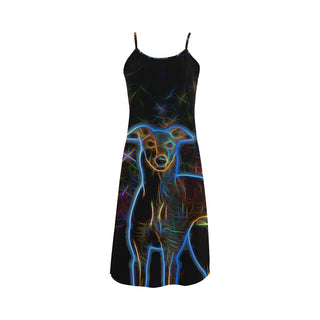 Italian Greyhound Glow Design 1 Alcestis Slip Dress - TeeAmazing