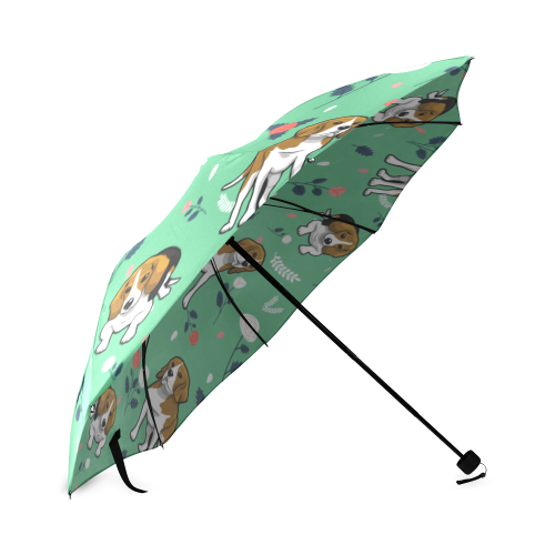 Beagle Flower Foldable Umbrella - TeeAmazing
