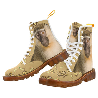 Monkey White Boots For Men - TeeAmazing