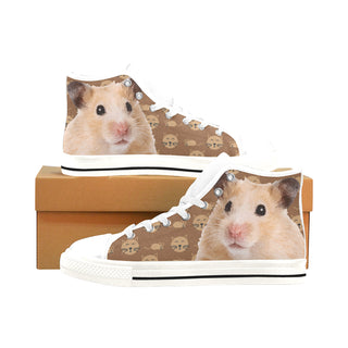 Hamster White Men’s Classic High Top Canvas Shoes /Large Size - TeeAmazing