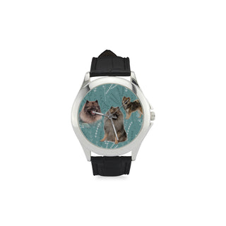 Keeshond Lover Women's Classic Leather Strap Watch - TeeAmazing