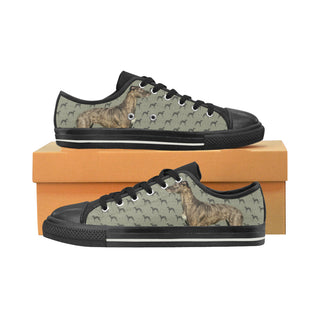 Lurcher Dog Black Women's Classic Canvas Shoes - TeeAmazing