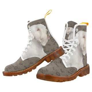 Sealyham Terrier Dog White Boots For Women - TeeAmazing