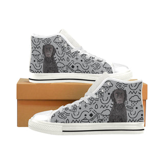 Curly Coated Retriever White Men’s Classic High Top Canvas Shoes - TeeAmazing