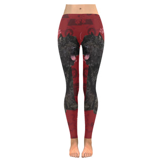 Bouviers Dog Low Rise Leggings (Invisible Stitch) (Model L05) - TeeAmazing