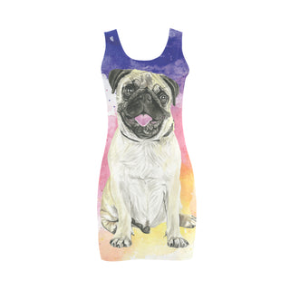 Pug Water Colour No.1 Medea Vest Dress - TeeAmazing