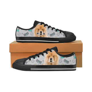 Chow Chow Dog Black Men's Classic Canvas Shoes/Large Size - TeeAmazing