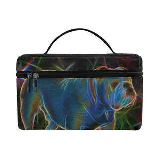 English Bulldog Glow Design 1 Cosmetic Bag/Large - TeeAmazing