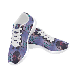 Sugar Skull Candy White Sneakers Size 13-15 for Men - TeeAmazing