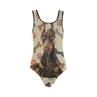 Doberman Dog Vest One Piece Swimsuit - TeeAmazing