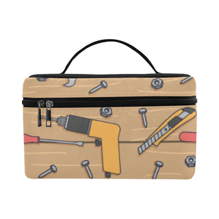 Carpenter Pattern Cosmetic Bag/Large - TeeAmazing