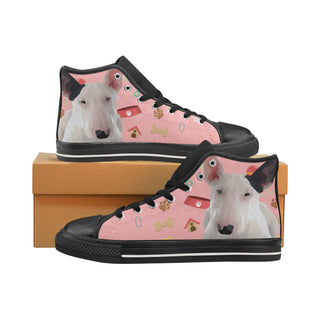 Bull Terrier Dog Black High Top Canvas Shoes for Kid - TeeAmazing