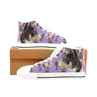 Rat Terrier White Men’s Classic High Top Canvas Shoes /Large Size - TeeAmazing