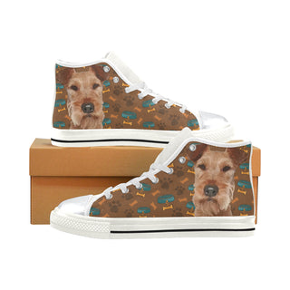 Irish Terrier Dog White High Top Canvas Shoes for Kid - TeeAmazing