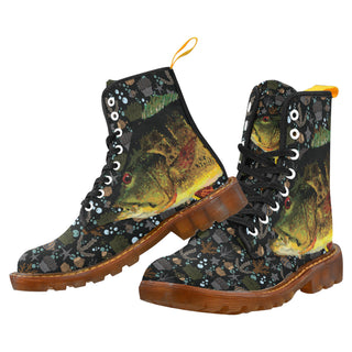 Fish Black Boots For Men - TeeAmazing