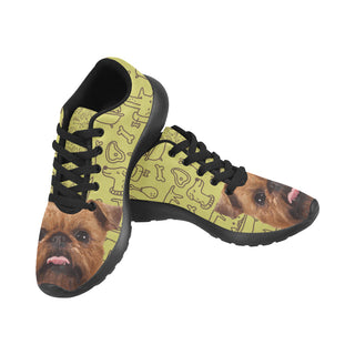 Brussels Griffon Black Sneakers for Men - TeeAmazing