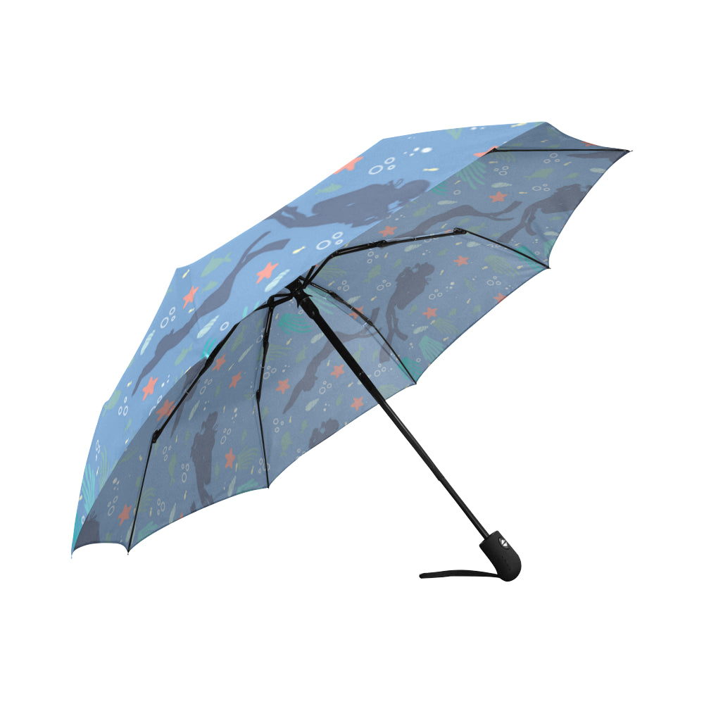 Scuba Diving Pattern Auto-Foldable Umbrella - TeeAmazing