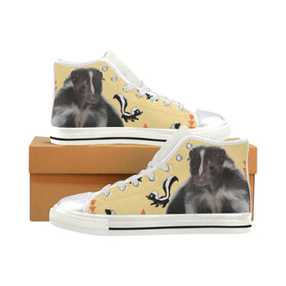 Skunk White Women's Classic High Top Canvas Shoes - TeeAmazing