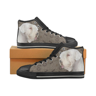 Sealyham Terrier Dog Black High Top Canvas Women's Shoes/Large Size - TeeAmazing